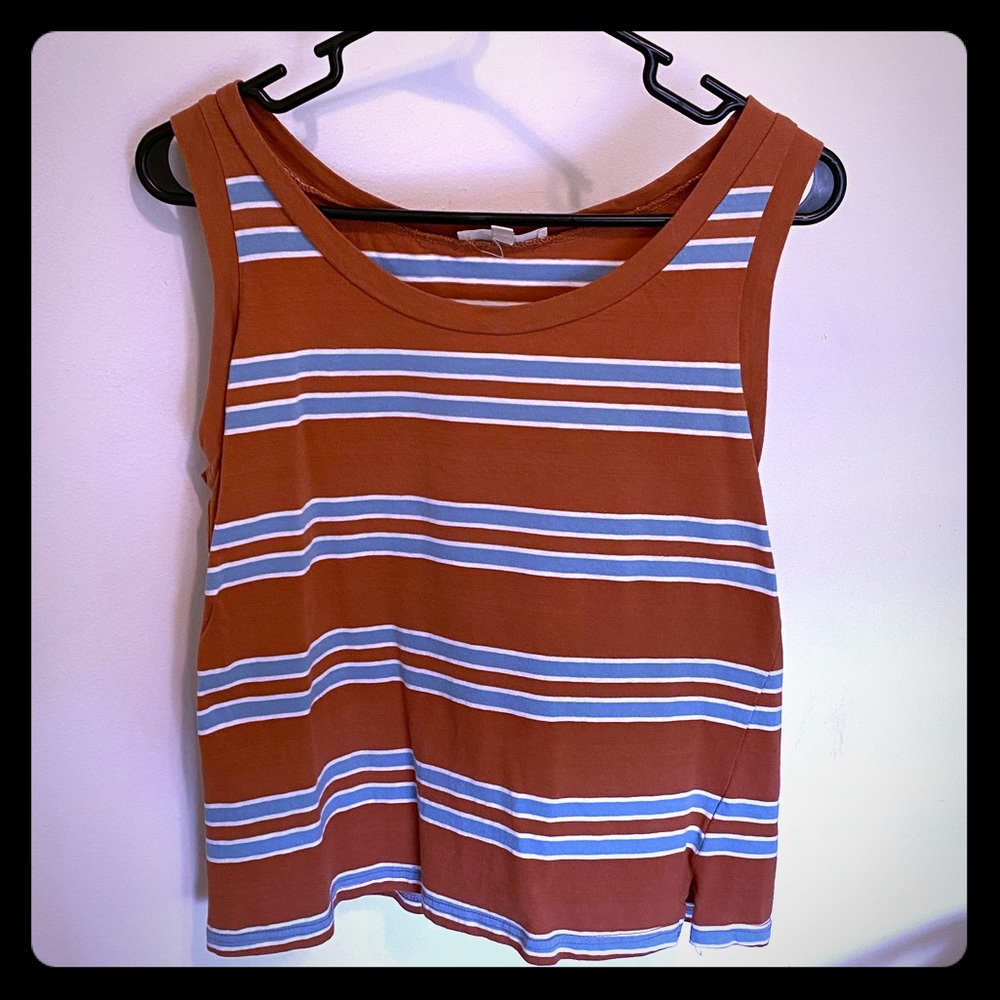 Coral/ blue tank